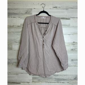 Jane & Delancey women's plus 1X light purple long sleeve blouse top boho tunic